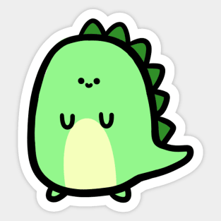 Cute Little Green Dino Sticker